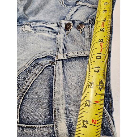 Alondra Women's Light fade Skinny Jeans Size 9, Distressed Two Button Jeans - Picture 13 of 15